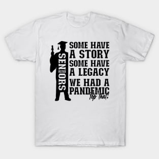 Pandemic Graduation | Black Text Boys Funny Graduation T-Shirt